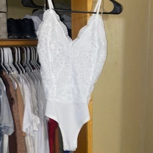 Rue 21, white lace bodysuit